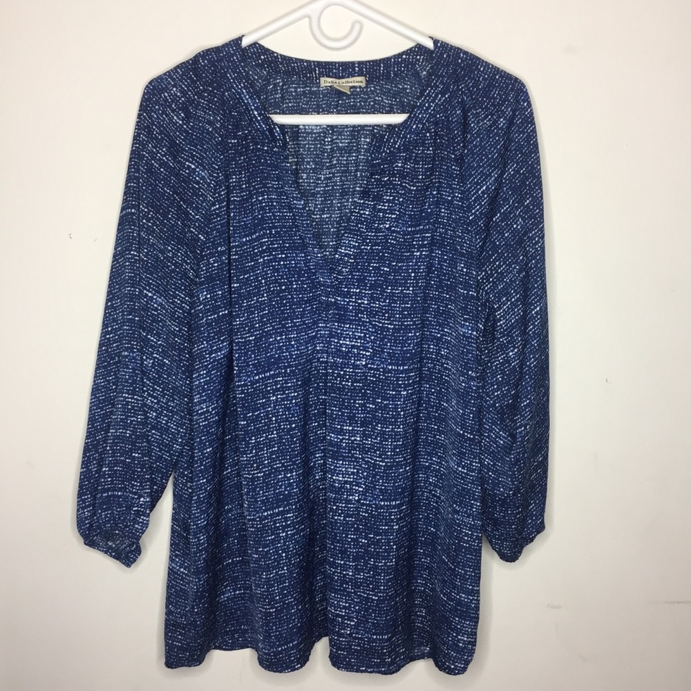 Dahlia Collection Large Blue Blouse